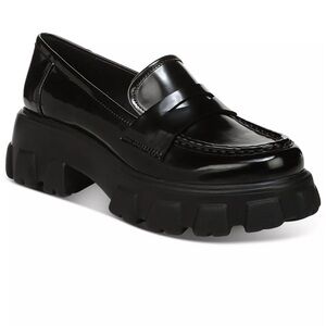 Bar III Paz Black Lug Sole Loafers